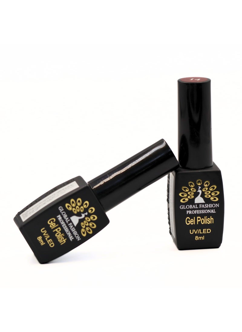 GLOBAL FASHION - Global Fashion Black Elite Gel Polish | 132 Colors of Long-Lasting Elegance - 8ml | 292 - Image 1