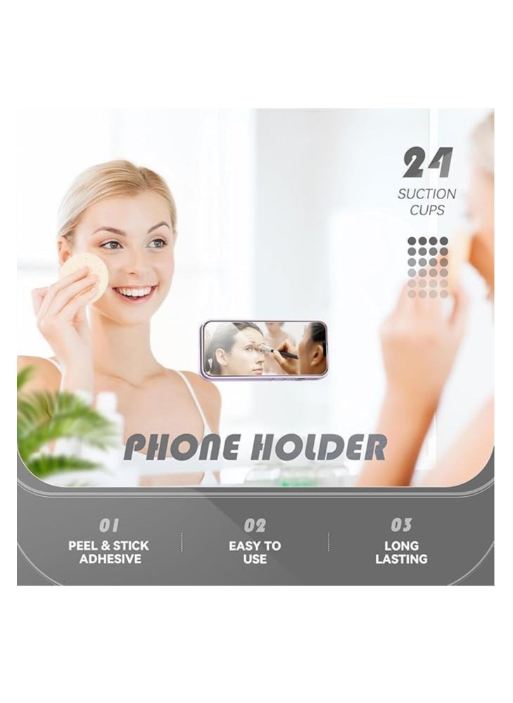 Generic - Silicone Double-Sided Suction Phone Case Detachable Mount - Hands-Free, Strong Grip Holder for Selfies & Videos - Durable, Easy to Use - iPhone & Android - Image 1