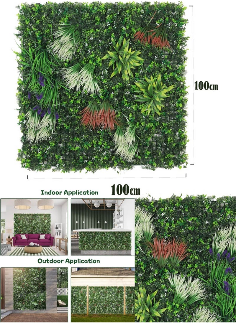 co arma Artificial grass green panels for indoor and outdoor wall decoration, 1 piece 100*100cm  - Image 1