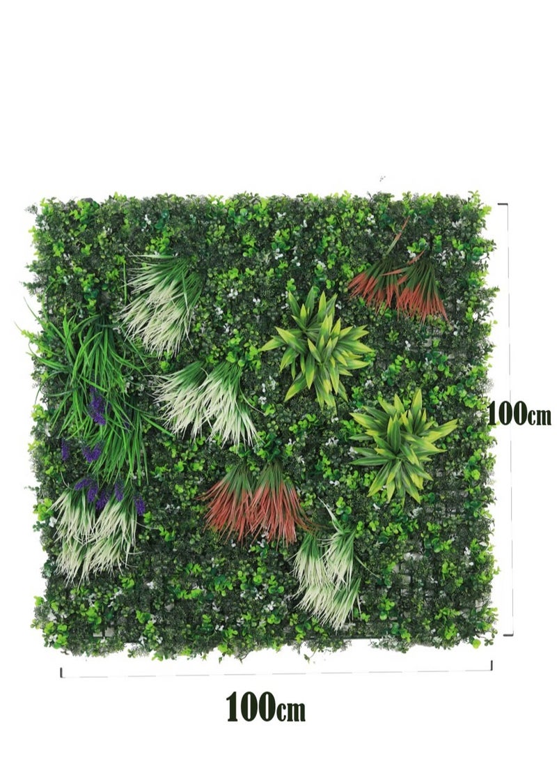 co arma Artificial grass green panels for indoor and outdoor wall decoration, 1 piece 100*100cm  - Image 2