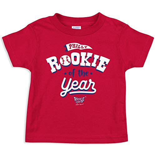 Smack Apparel Philadelphia Baseball Fans. Rookie of The Year Red Toddler Tee (Toddler Tee, 3T) - Image 1