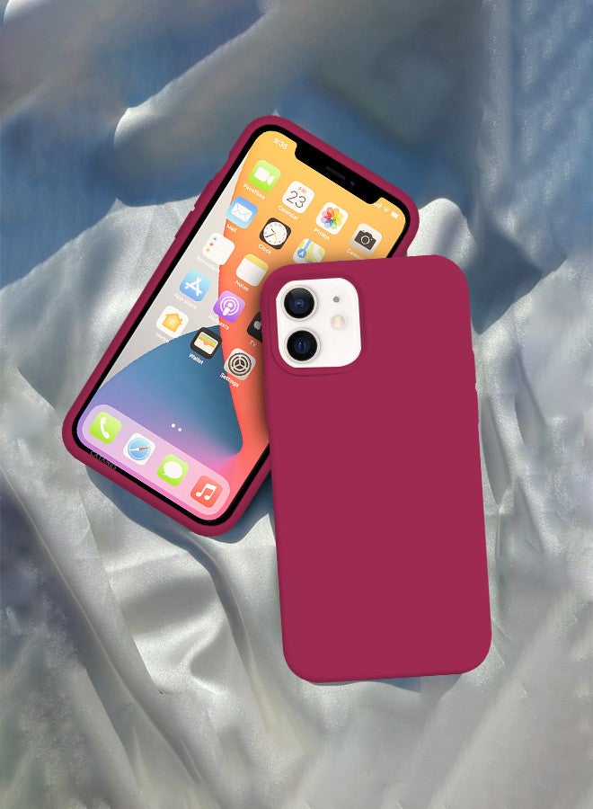 CATANES [لآيفون 12] غلاف سيليكون مضاد للصدمات واقي ضد الخدوش غلاف ناعم / ميرلوت - Image 1