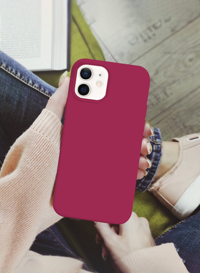 CATANES [لآيفون 12] غلاف سيليكون مضاد للصدمات واقي ضد الخدوش غلاف ناعم / ميرلوت - Image 4