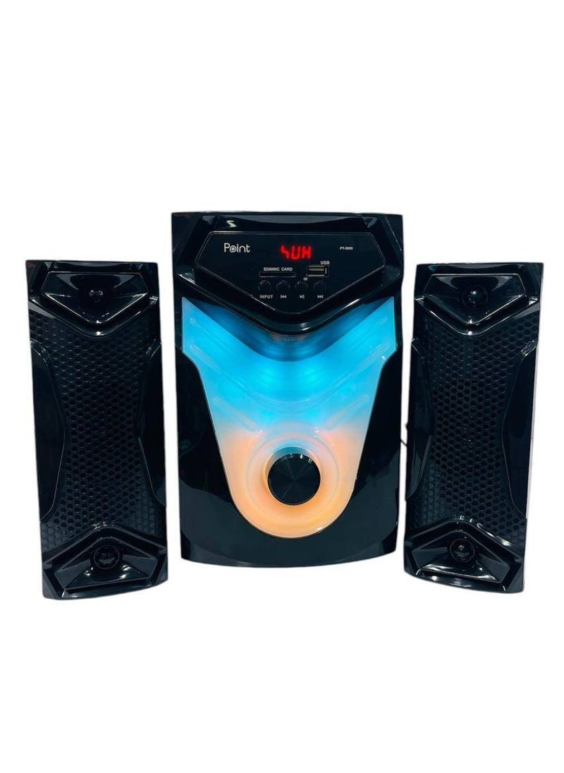 Point - point Subwoofer For Computer with Bluetooth Connection - AUX Cable - Memory Card port - USB port And Remote Control PT-5800 - Image 1
