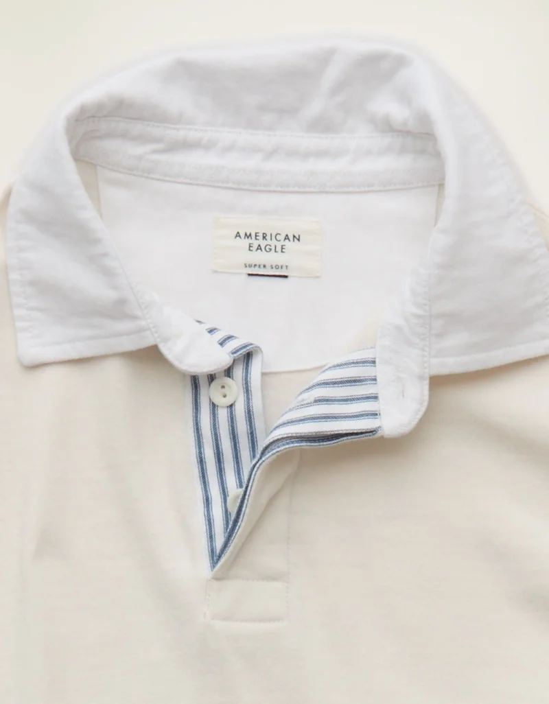 American Eagle  AE Boxy Fit Rugby  | Best Price UAE