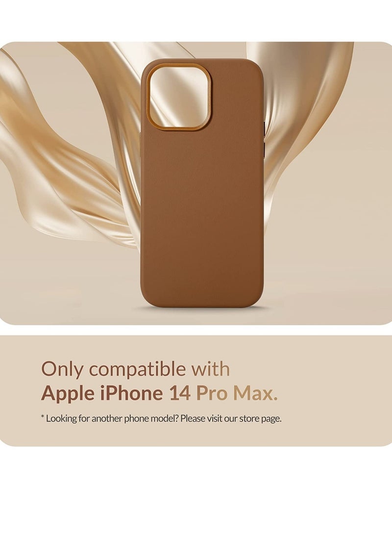 ELTRAZONE For iPhone 14 Pro Max  European Nappa Leather Case - Smoothen and Soften Over Time - Compatible with Magsafe - Image 2