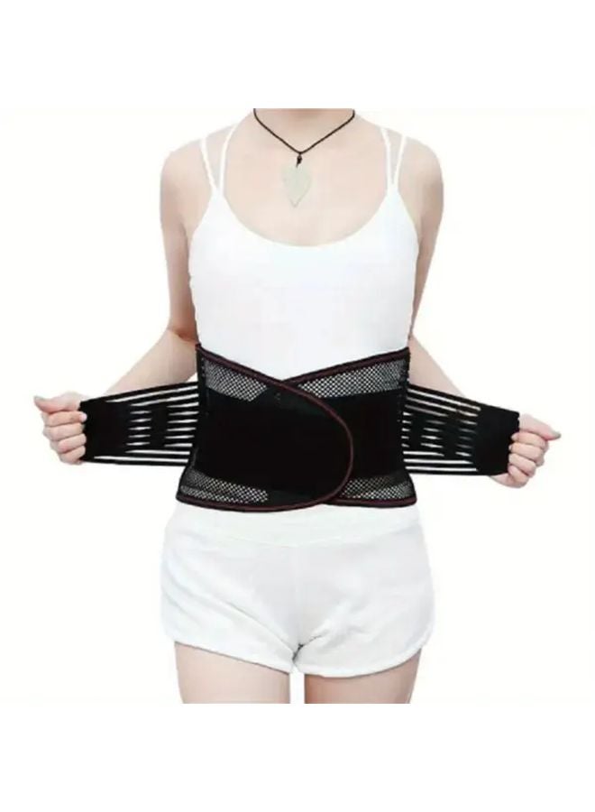 Black 2XL High Elastic Waist Trainer Belt Adjustable Compression Support For Men Women - Image 5
