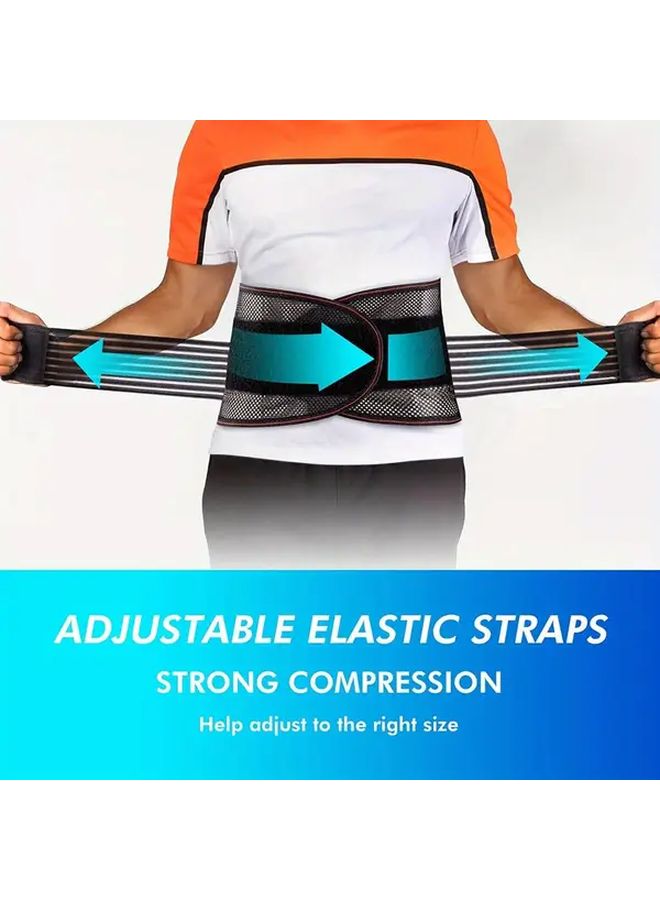 Black 2XL High Elastic Waist Trainer Belt Adjustable Compression Support For Men Women - Image 4
