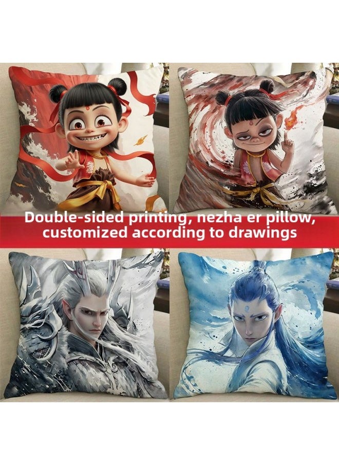 Which Surrounding Pillow, Which Ao Bing Ao Guang Ao Leap Shen Male Leopard Doll Diy Gift-Color:A15-Height:40x40cm Silky Bright Segment Double-sided Printing