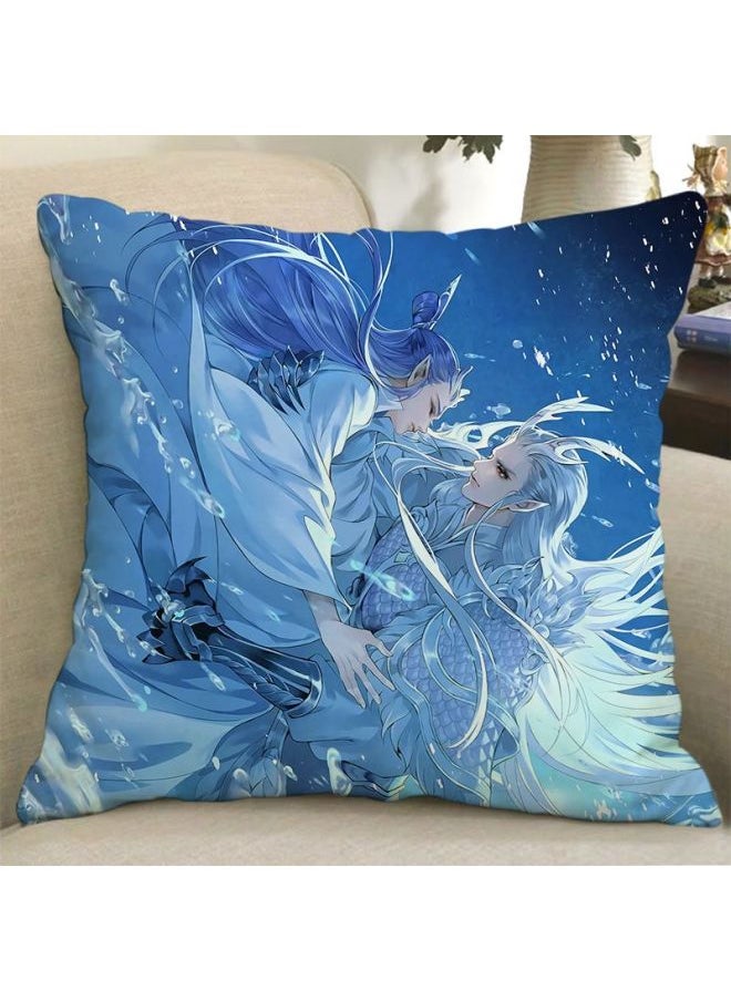 Which Surrounding Pillow, Which Ao Bing Ao Guang Ao Leap Shen Male Leopard Doll Diy Gift-Color:A15-Height:40x40cm Silky Bright Segment Double-sided Printing