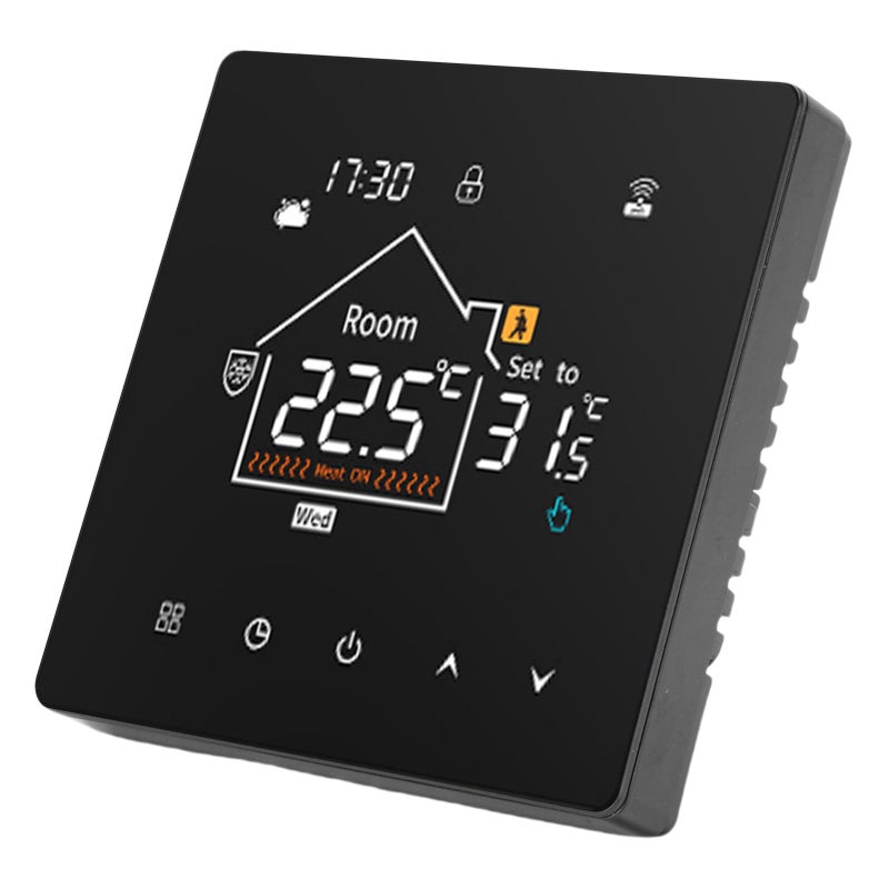 Digital Thermostat 7 Day Programmable LCD Color Touchscreen Thermostat with Data Memory Function for Home Hotel Office Regular Model - Image 2