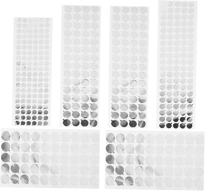 Aluminium Foil Sealing Stickers Self Adhesive Labels For Essential Oil Bottles 6 Sheets 1 Pack - Image 1
