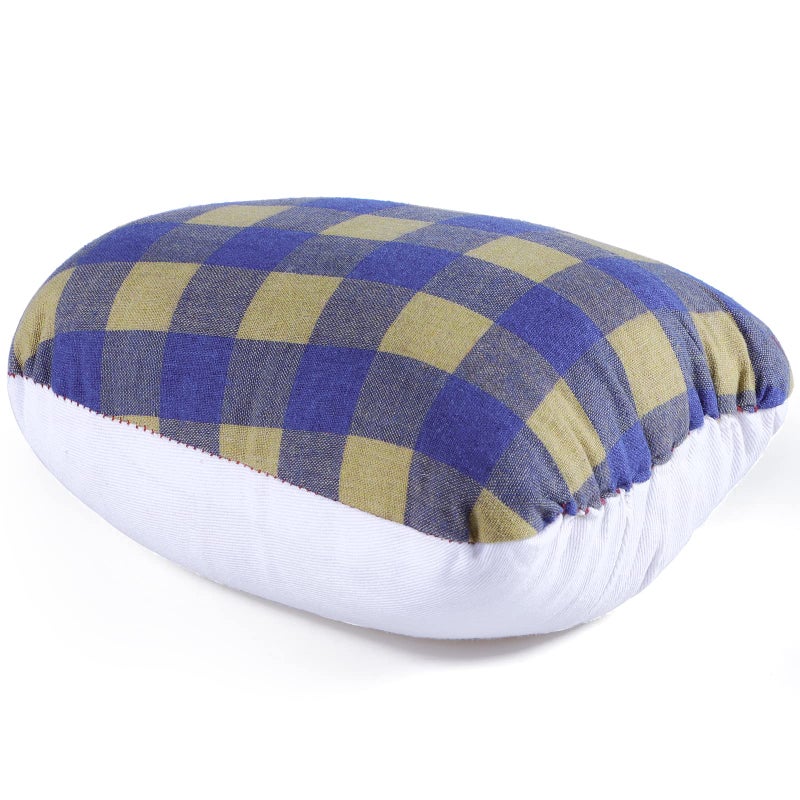 MOLIGOU Tailors Ham Pressing Tool for Ironing Sewing Ham for Dart Sleeve Curved Seam Blue and Yellow Plaid