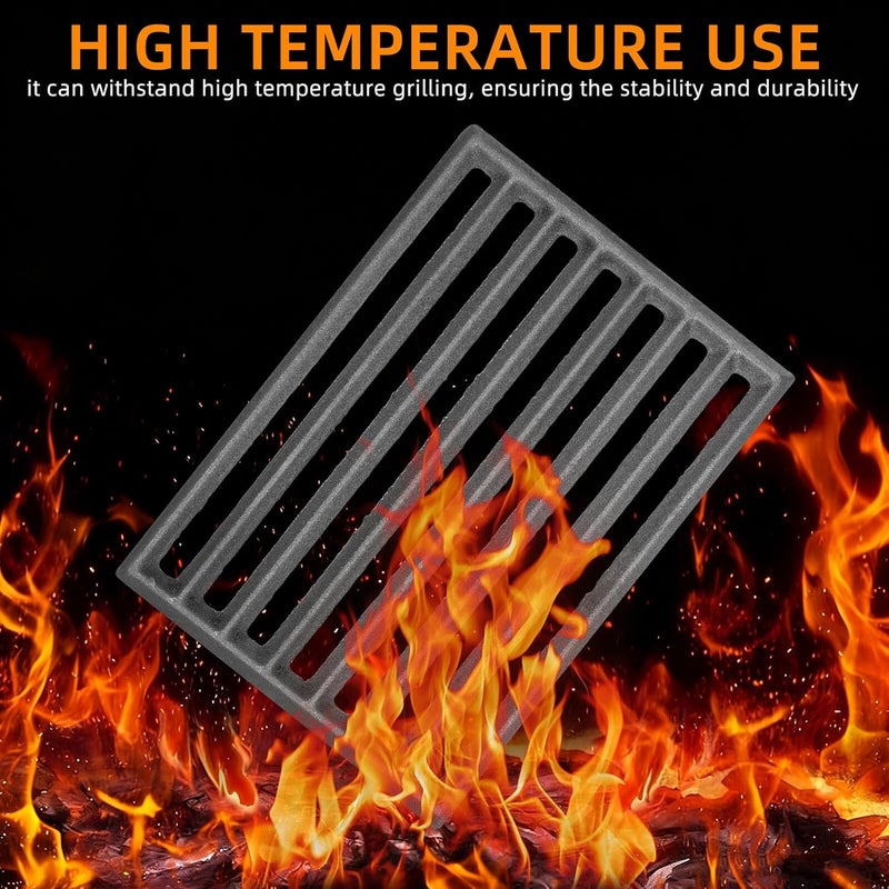 Cast Iron Fire Grate for Stove 21.5x16cm Thickened Metal Stove Fire Grate High Temperature Resistant for Barbecue and Firewood - Image 3