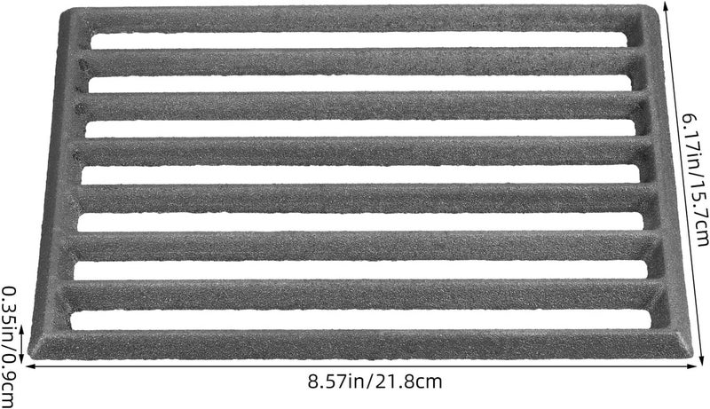 Cast Iron Fire Grate for Stove 21.5x16cm Thickened Metal Stove Fire Grate High Temperature Resistant for Barbecue and Firewood - Image 2