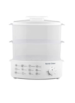 SILVER CREST Household Two Tier Electric Food Steamer Cooker Multifunction Electric Steamer Vegetable Heating Breakfast Machine 12L Capacity 12 Multifunctional Modes 1500W Steamer  - Image 1