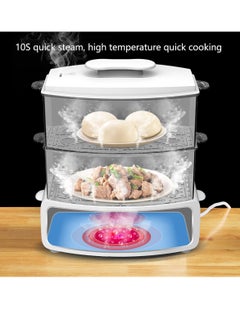 SILVER CREST Household Two Tier Electric Food Steamer Cooker Multifunction Electric Steamer Vegetable Heating Breakfast Machine 12L Capacity 12 Multifunctional Modes 1500W Steamer  - Image 5