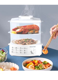 SILVER CREST Household Two Tier Electric Food Steamer Cooker Multifunction Electric Steamer Vegetable Heating Breakfast Machine 12L Capacity 12 Multifunctional Modes 1500W Steamer  - Image 3