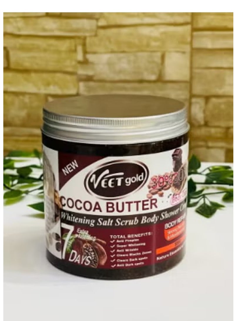 فيت جولد مقشر الجسم بزبدة الكاكاو وملح التبييض الفائق 500 جم - Image 2