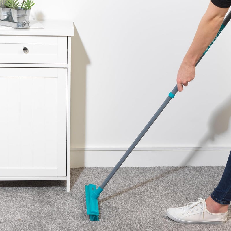 Beldray LA024350TQ Pet Plus+ Rubber Head Broom – 2-in-1 Lift & Trap Long Handle Floor Brush, Remove Dog and Cat Hair, Squeegee Edge For Window Cleaning/Hard Floors, Non-Scratch Indoor/Outdoor Broom - Image 3