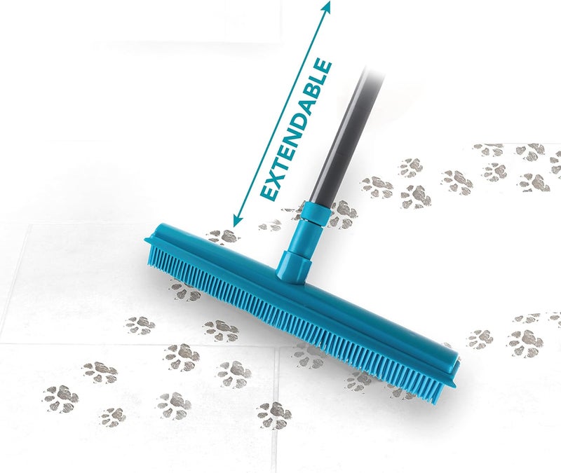 Beldray LA024350TQ Pet Plus+ Rubber Head Broom – 2-in-1 Lift & Trap Long Handle Floor Brush, Remove Dog and Cat Hair, Squeegee Edge For Window Cleaning/Hard Floors, Non-Scratch Indoor/Outdoor Broom - Image 4