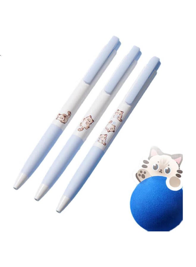 Kaco قلم كاكو للاسترخاء حياة القطط نوع دفع محايد 3-pack كروي مزدوج جاف سريع أسود عالي القيمة 0.5 مم رأس رصاص قلم كتابة طلابي فرشاة قرطاسية - Image 3
