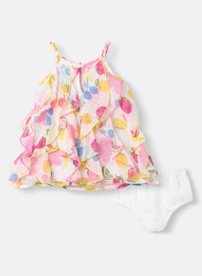 Nautinati Infant Girls Floral Printed A-Line Dress | Age 0-3 Years - Image 2