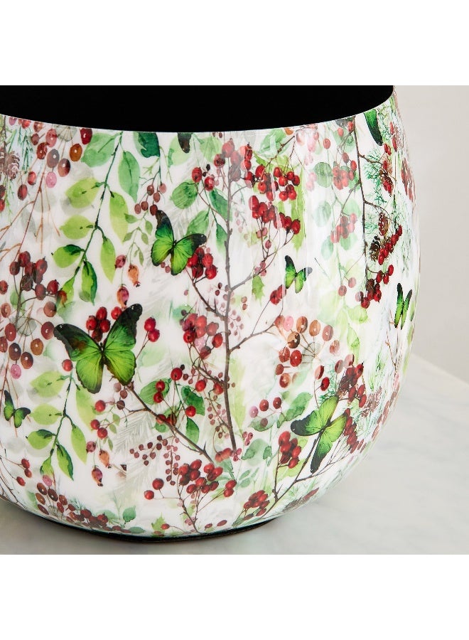 Berry Enamelled Metal Planter 26 x 21.5 x 26 cm