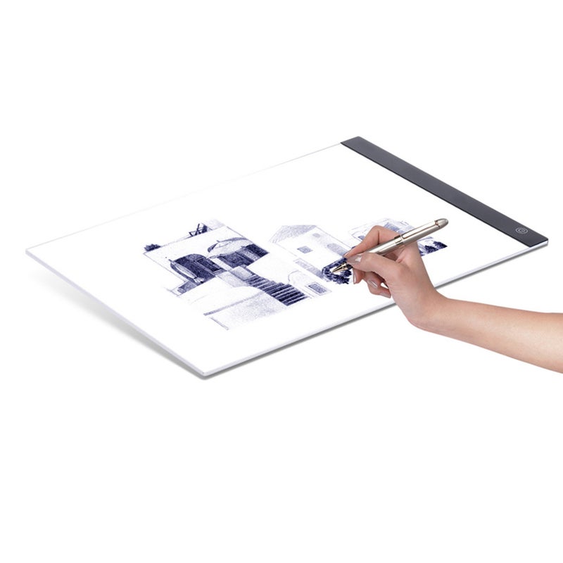A4 Ultra-thin Portable LED Light Box Drawing Tracer Table Painting Tracing Pad Copy Board Panel with Stepless Dimmable Brightness Memory Function for Artist Animation X-Ray Viewing Tattoo Sketching Architecture Calligraphy Stenciling - Image 1