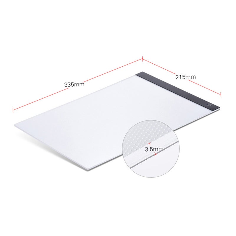 A4 Ultra-thin Portable LED Light Box Drawing Tracer Table Painting Tracing Pad Copy Board Panel with Stepless Dimmable Brightness Memory Function for Artist Animation X-Ray Viewing Tattoo Sketching Architecture Calligraphy Stenciling - Image 4