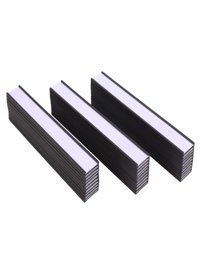 Eeoyu Magnetic Label Holders with Magnets Magnetic Data Card Holders with Clear Plastic Protectors for Metal Shelf, Whiteboard, Set of 50 (0.5 x 4 Inch) - Image 1