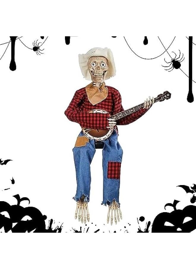 Generic - Funny Animated Dueling Banjo Skeletons | Banjo Skeletons,  Animated Banjo Skeletons, Spooky Banjo Skeleton for Festive Home Decoration - Image 1