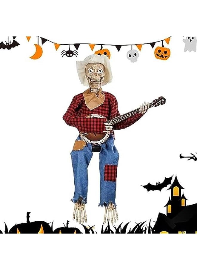 Generic - Funny Animated Dueling Banjo Skeletons | Banjo Skeletons,  Animated Banjo Skeletons, Spooky Banjo Skeleton for Festive Home Decoration - Image 1