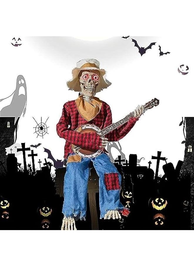 Generic - Funny Animated Dueling Banjo Skeletons | Banjo Skeletons,  Animated Banjo Skeletons, Spooky Banjo Skeleton for Festive Home Decoration - Image 1
