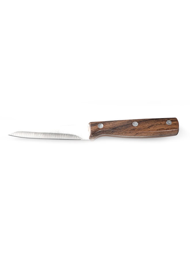 Sharp Design Utility Knife Silver/Brown 3.5inch