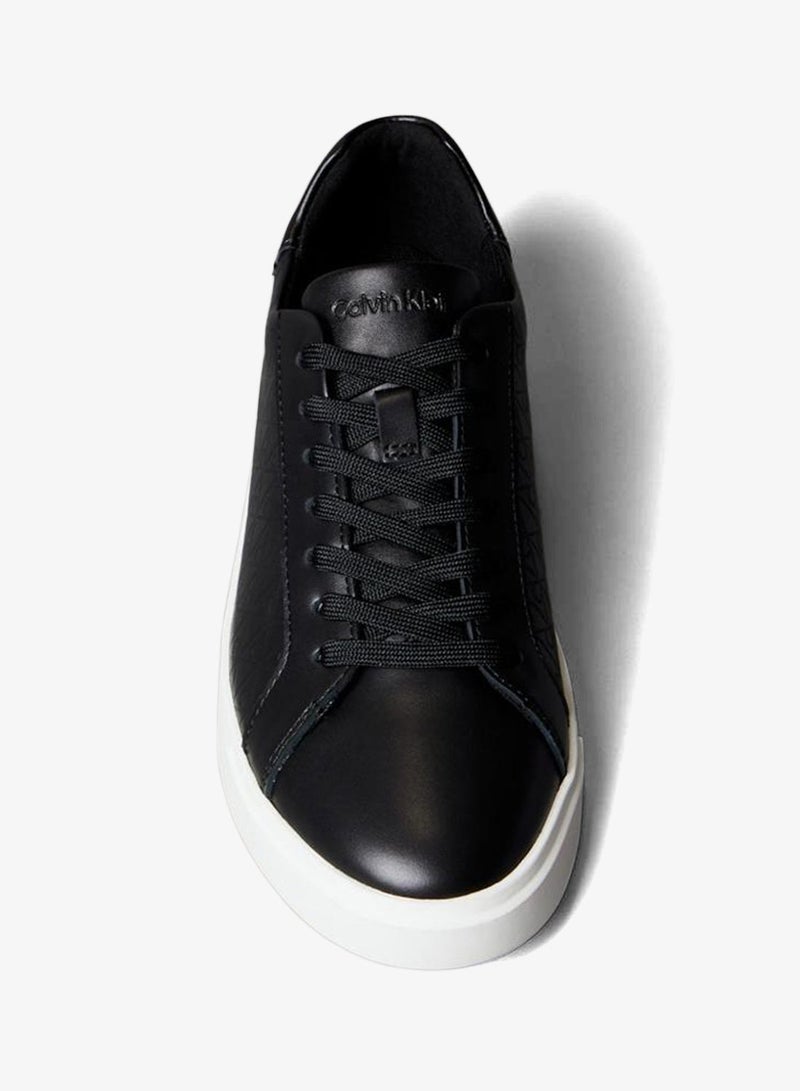 Calvin Klein Leather Emblem Logo Pattern Trainers for Women - Image 5