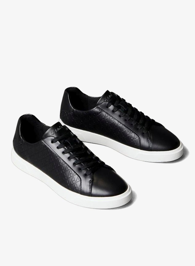 Calvin Klein Leather Emblem Logo Pattern Trainers for Women - Image 3