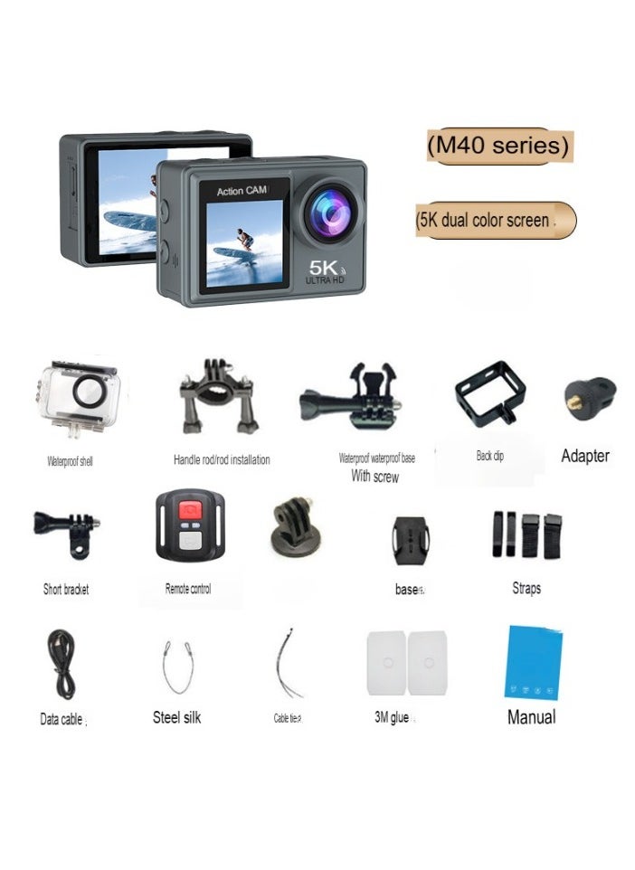 ACTION Ultra HD 5K Action Camera, 30m Waterproof Sports Camera, Lightweight Anti Shake Vlogging Camera, Outdoor Action Camera For Vlogging Content Creation, (Standard)  - Image 1