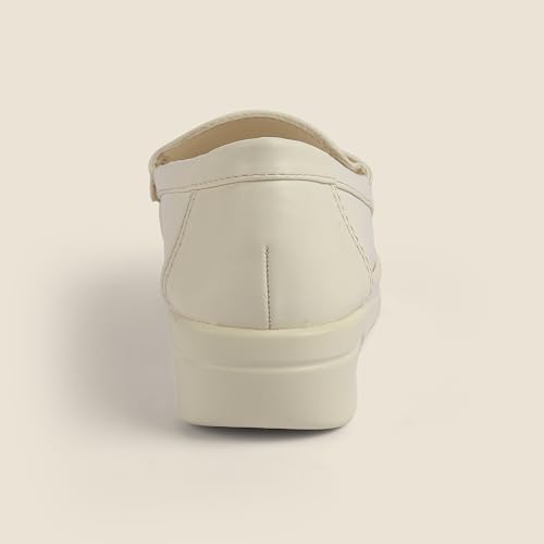 Metro Women's Off White Slip On Closure Casual - Loafers with Flat Sole UK/4 EU/37(31-853) - Image 4