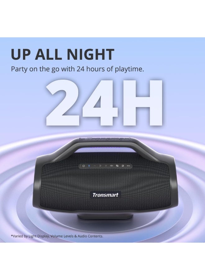 Tronsmart Bang Max Portable Bluetooth Speaker, 130W Powerful Sound with Deep Bass, Party Sync, IPX6 Waterproof, 24H Playtime, Custom App EQ, RGB Light Show, Karaoke Support, Built-in Handle - Image 5