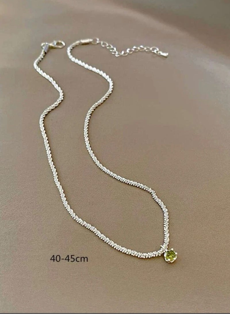 نونز أب سلسال نسائي أنيق باللون الفضي اللامع - Image 5