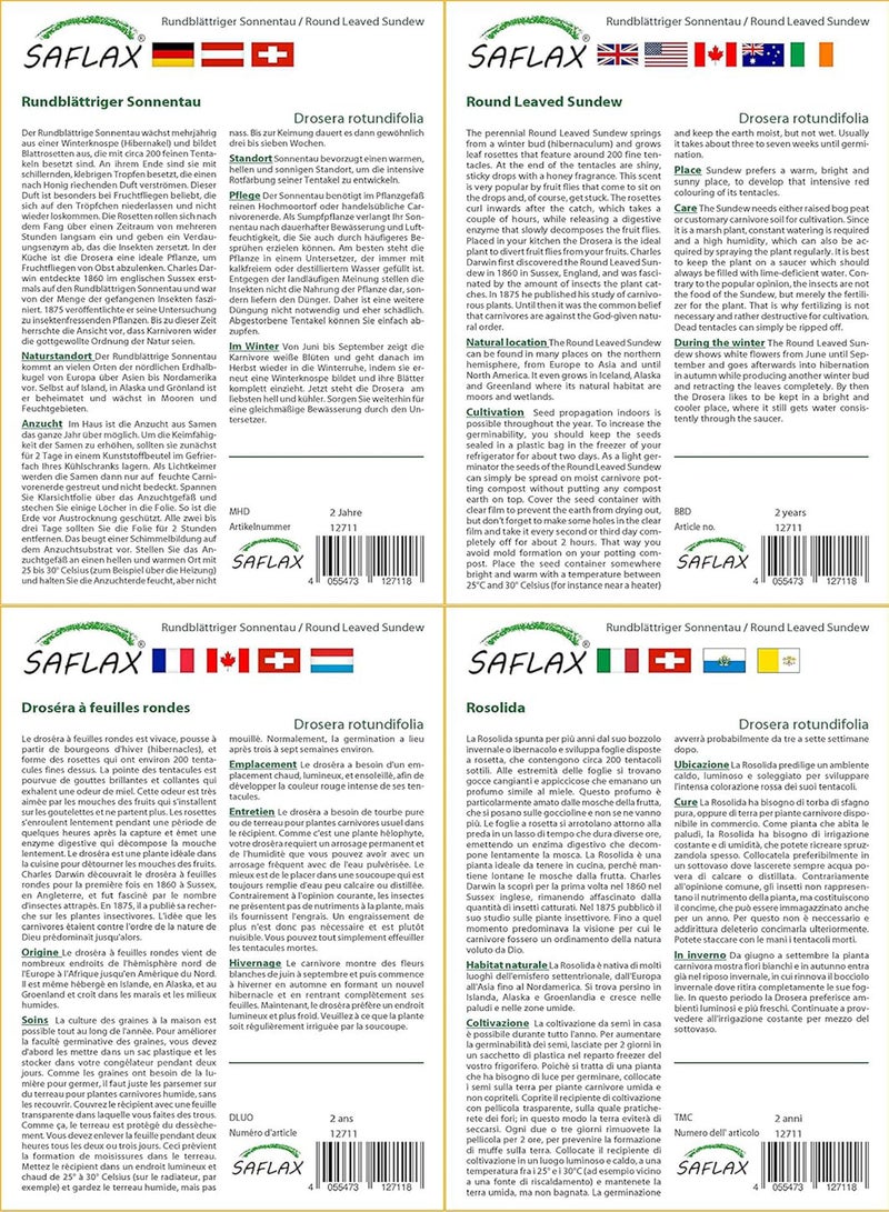 GGOOT Gift Set - Round Leaved Sundew - 50 Seeds - Drosera rotundifolia - Image 3