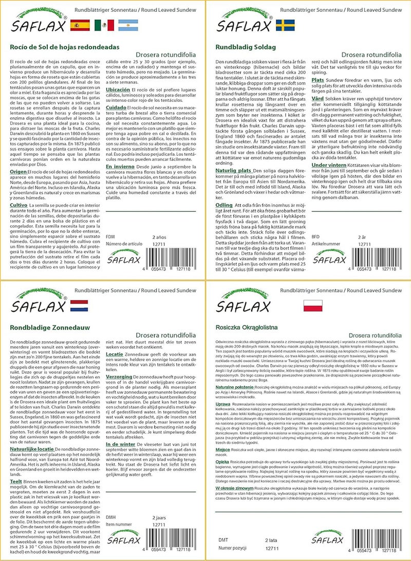 GGOOT Gift Set - Round Leaved Sundew - 50 Seeds - Drosera rotundifolia - Image 4