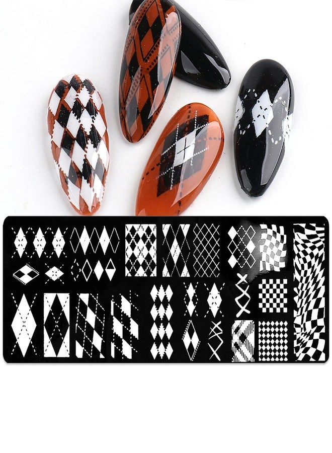 SILPECWEE 8 Pieces Nail Stamping Plate Geometry Nail Stamp Template Boho Butterfly Manicure Design Stamps Tools Stencils Nails Art Polsih Stamping Kit for Acrylic Nails - Image 5