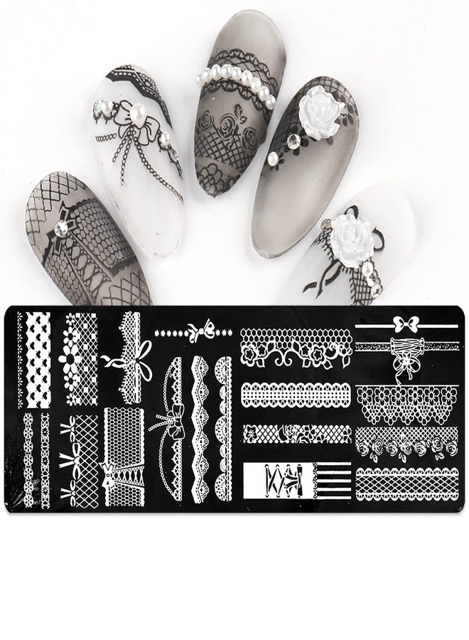 SILPECWEE 8 Pieces Nail Stamping Plate Geometry Nail Stamp Template Boho Butterfly Manicure Design Stamps Tools Stencils Nails Art Polsih Stamping Kit for Acrylic Nails - Image 3