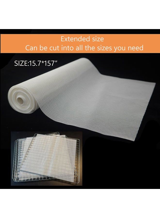 Mutochy Silicone Dehydrator Sheets, Non-Stick Reusable Dehydrator Mats for Fruit Dryer Mesh,Pad,15.7 x 157 Inches Deyer Mesh Mats Reusable - Image 2