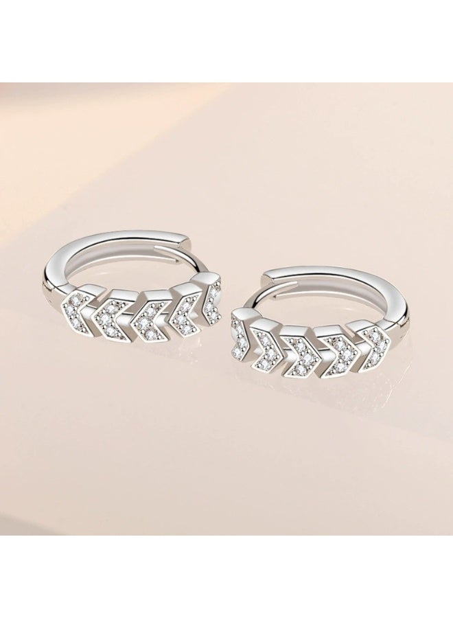 Silver Arrow Earrings for Women Girls – Dainty Stud Earrings with Sparkling Cubic Zirconia, Hypoallergenic Fashion Jewelry  - Image 3