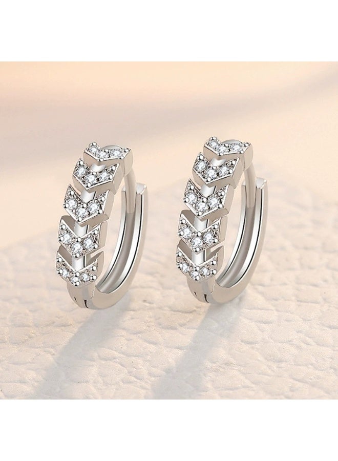 Silver Arrow Earrings for Women Girls – Dainty Stud Earrings with Sparkling Cubic Zirconia, Hypoallergenic Fashion Jewelry  - Image 5