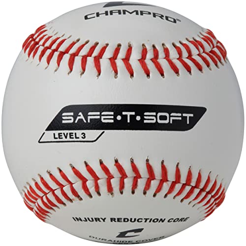 Champro Safe-T-Soft Baseball (White, 9-Inch, 1 Dozen) - Image 1