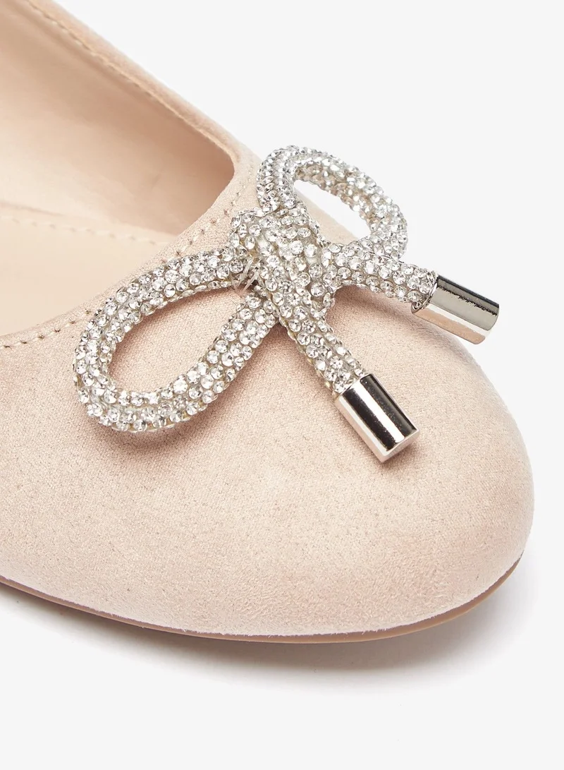 Celeste Women's Bow Accent Slip On Round Toe Ballerina Shoes